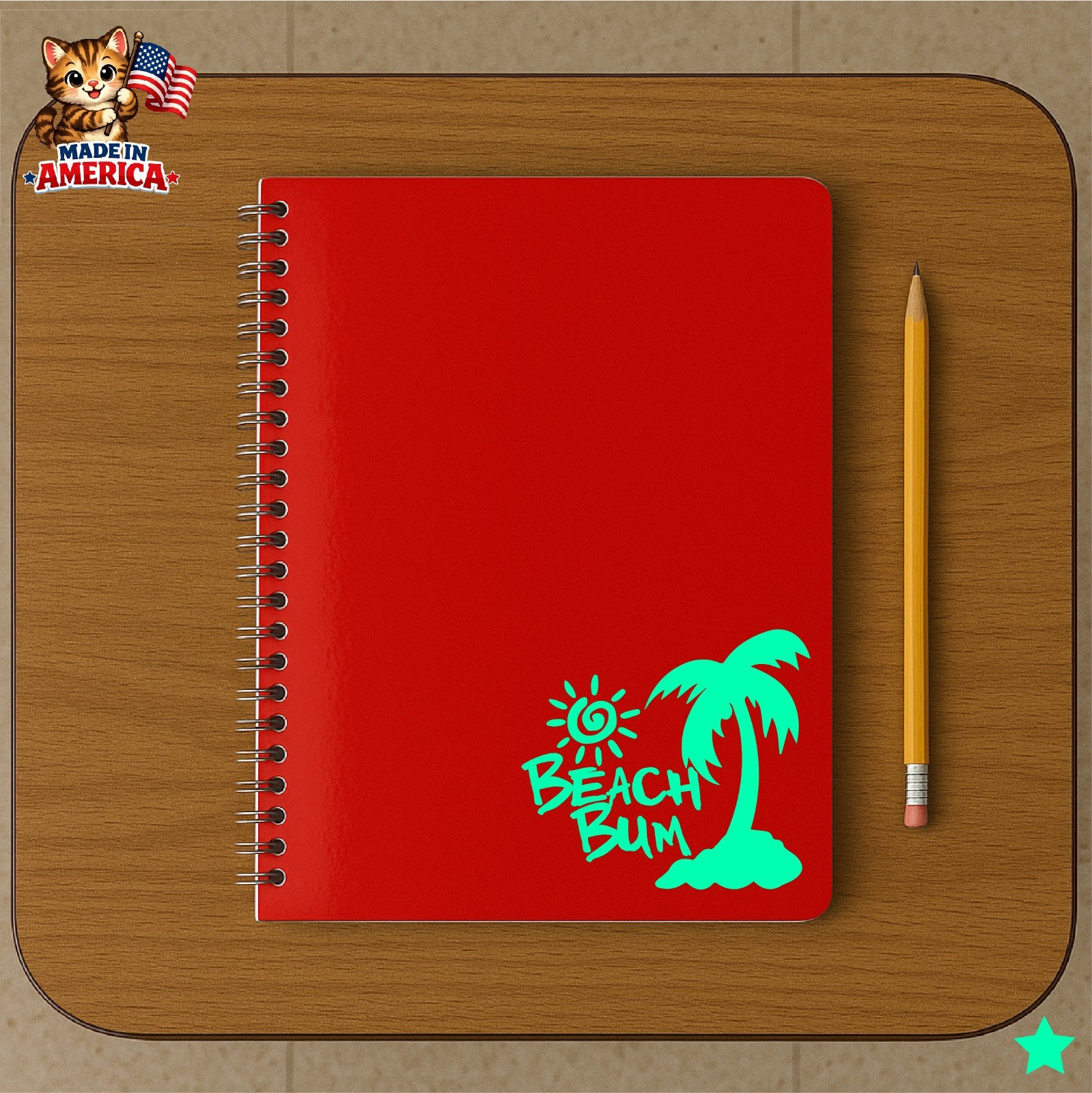 Beach Bum Palm Tree Decal Sticker Island Ocean Sea Life Sun Summer Vacation Love