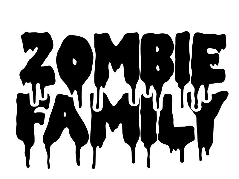 ZOMBIE FAMILY Horror Vinyl Decal Car Wall Laptop Truck Sticker CHOOSE SIZE COLOR
