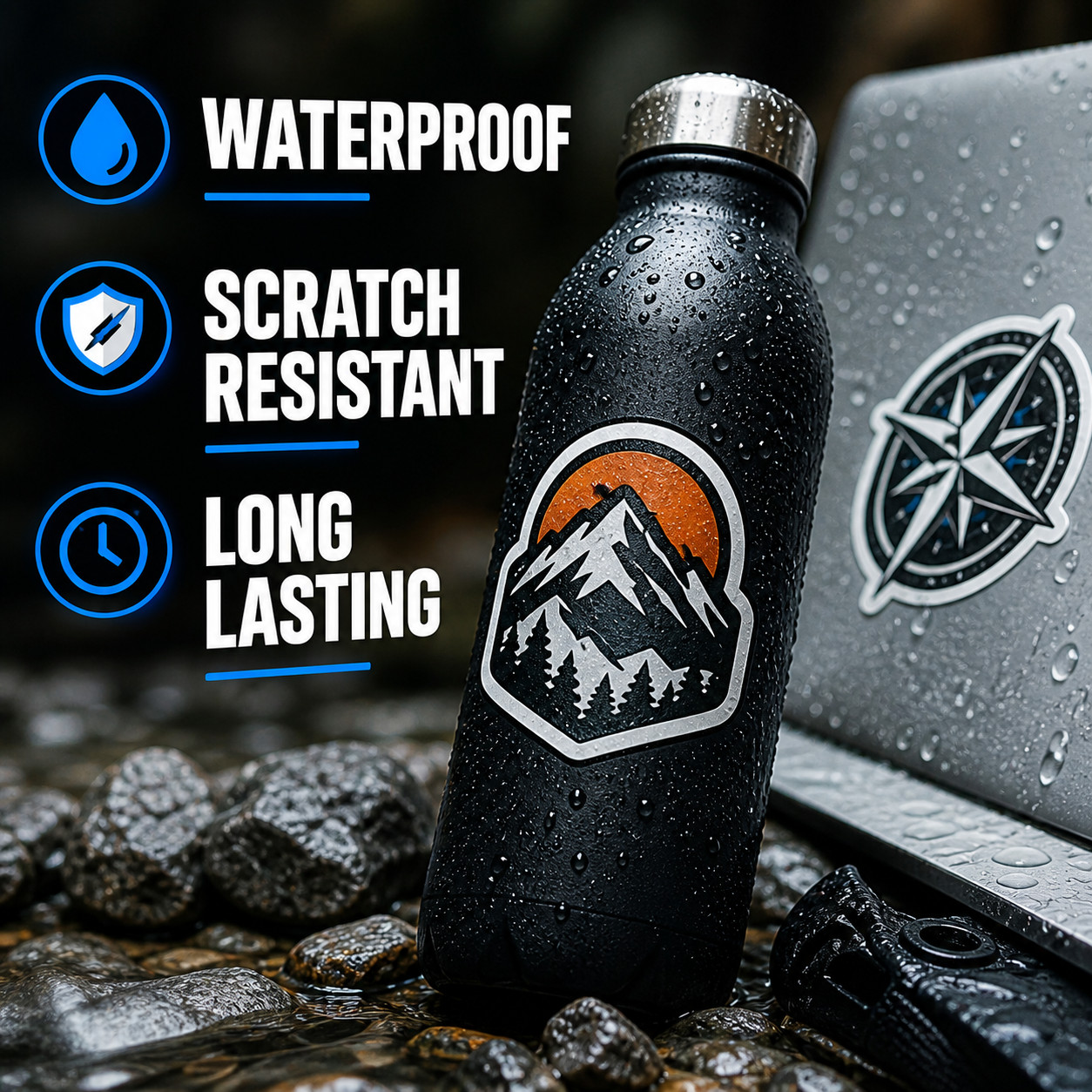 Premium Custom Vinyl Stickers Die Cut Waterproof Durable Gloss Labels Decals