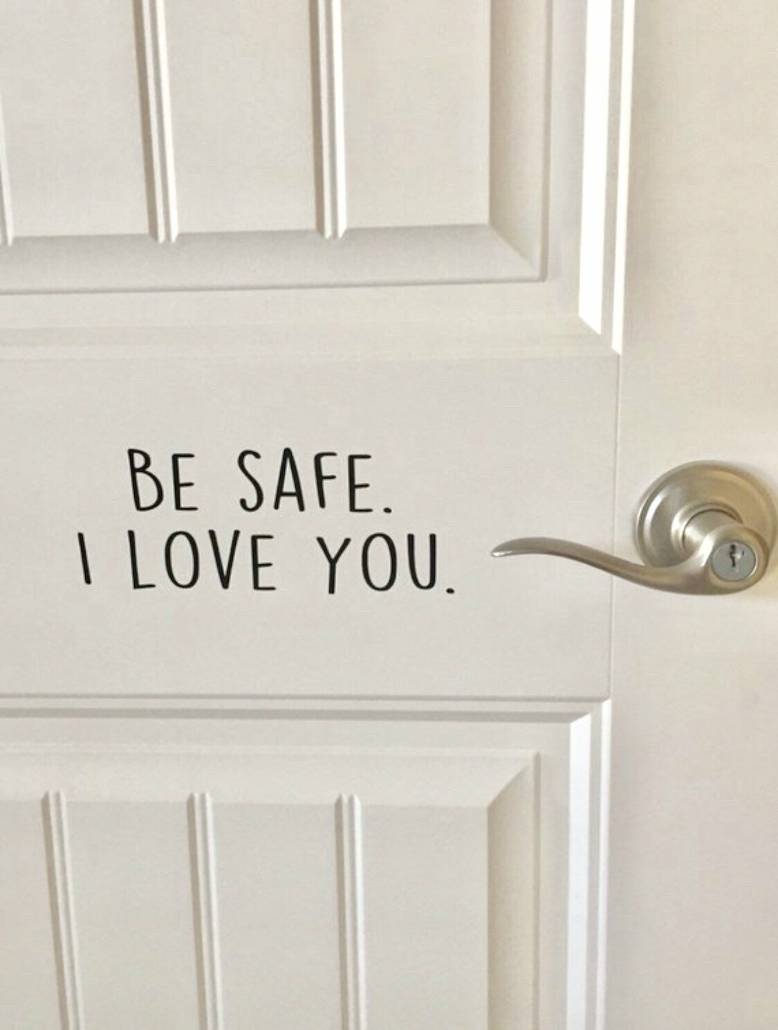 BE SAFE I LOVE YOU Vinyl Wall Decal Quote Art Saying Letters Words Home Decor