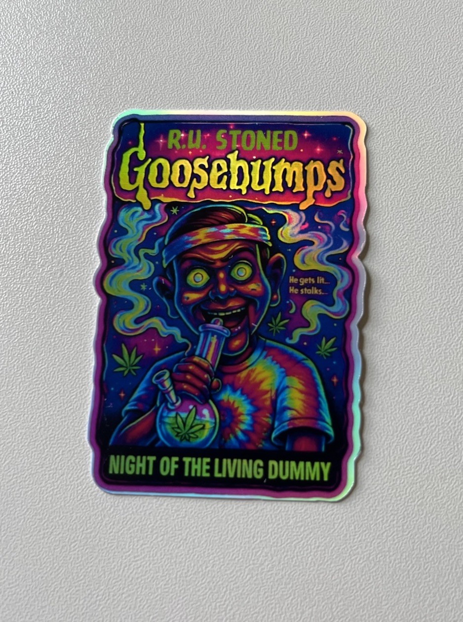 Goosebumps Stoner 2.5 Inch Holographic Sticker Set Of 2