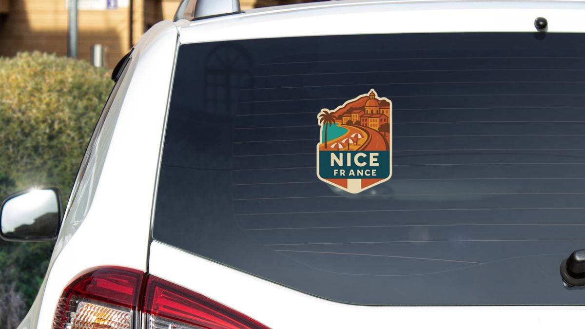 Nice France Sticker Decal Vinyl Die-Cut City Skyline Landmark Design