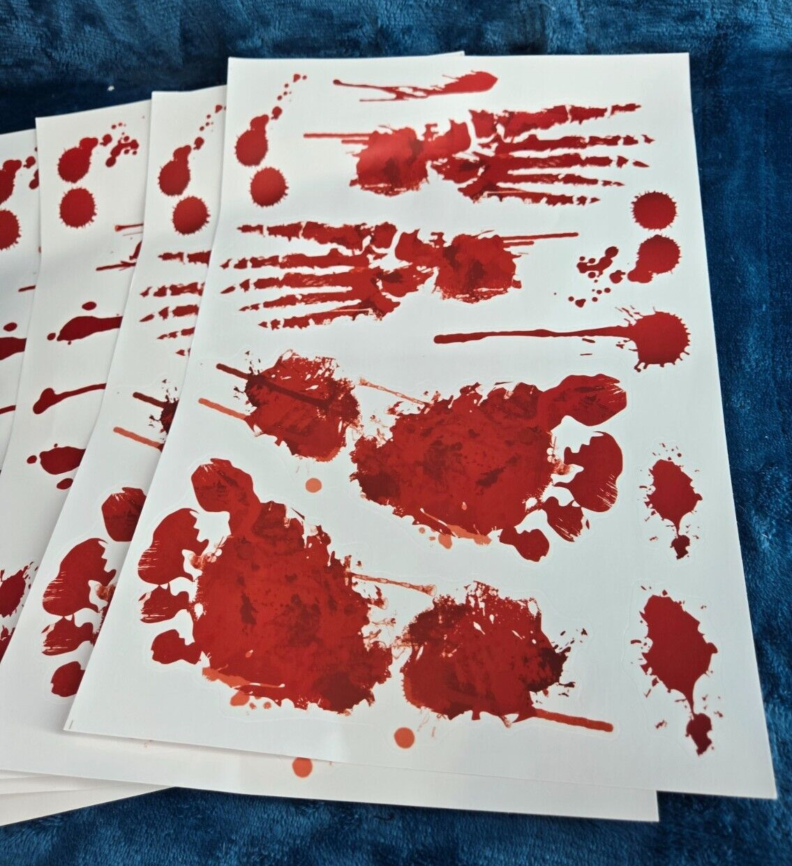 Halloween stickers Bloody Footprints Floor Clings Bloody party Decorations