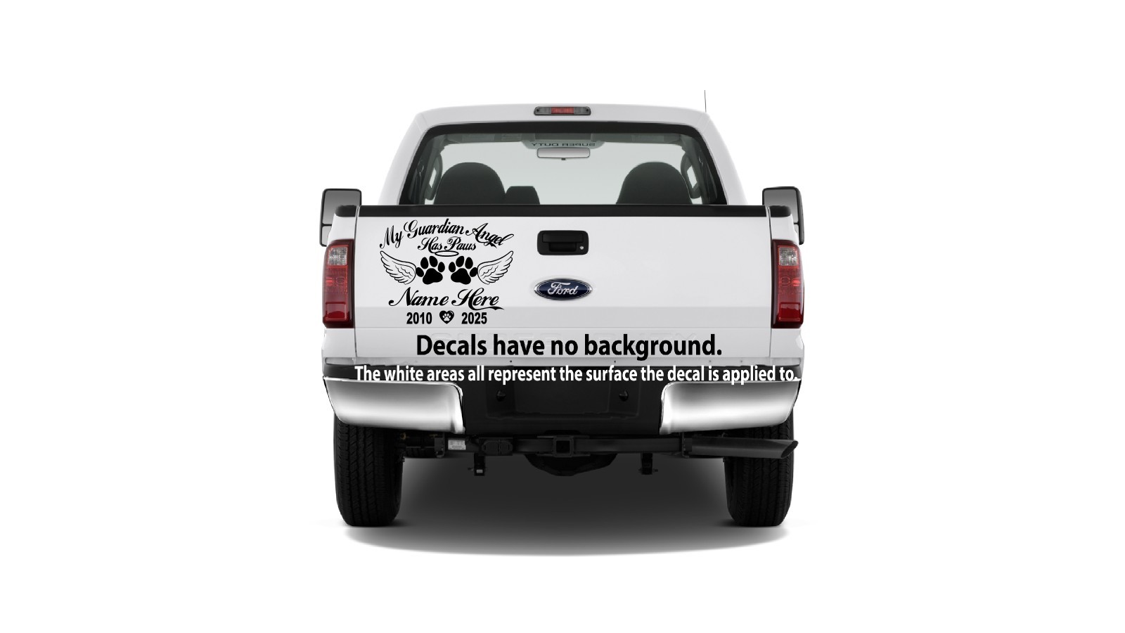 Pet Memorial Decal My Guardian Angel Has Paws | Personalized Dog Cat Car Sticker