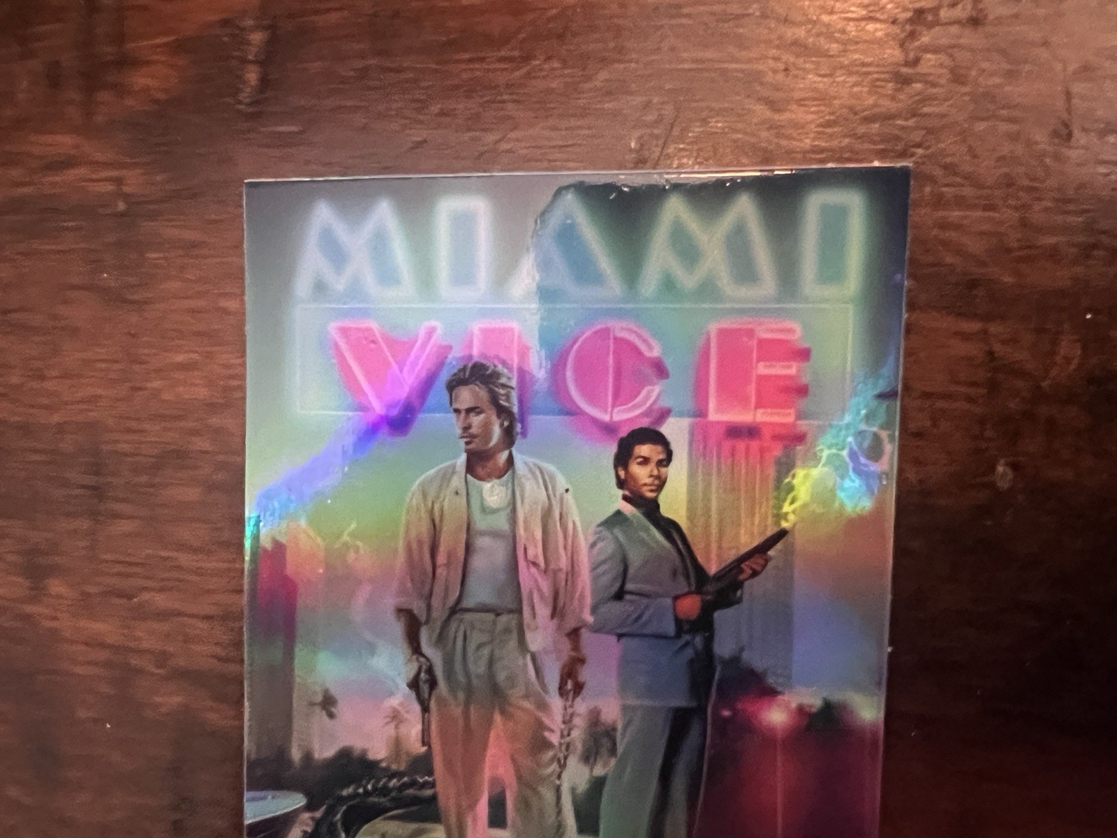MIAMI VICE 2 Stickers 3" X 2” Decals Laptop Phone Hologram Holographic 1980’s TV