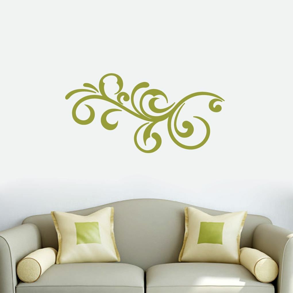 Decorative Scroll Flourish Wall Decal – Wall Accents, Shapes, Vinyl Wall Art