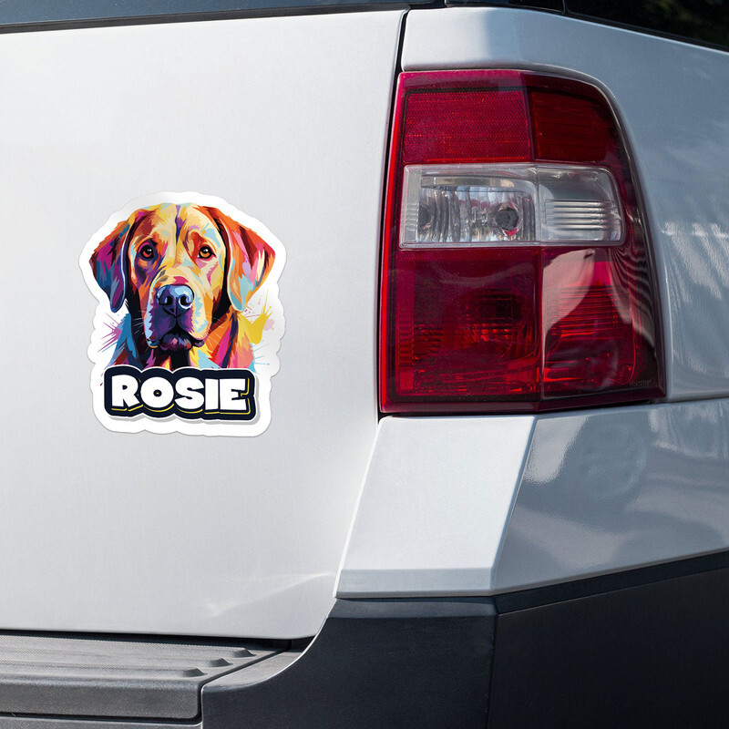 Rosie Labrador Dog Name – Car Bumper Sticker Vinyl Decal