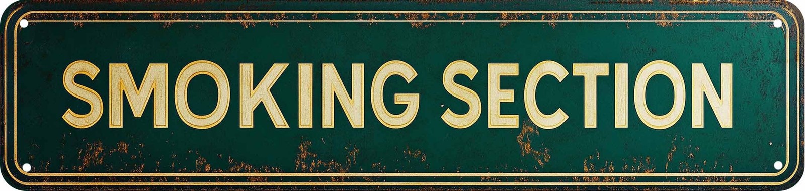 Vintage Tin Smoking Section Sign Retro Metal Sign for Outdoor indoor Decorati…