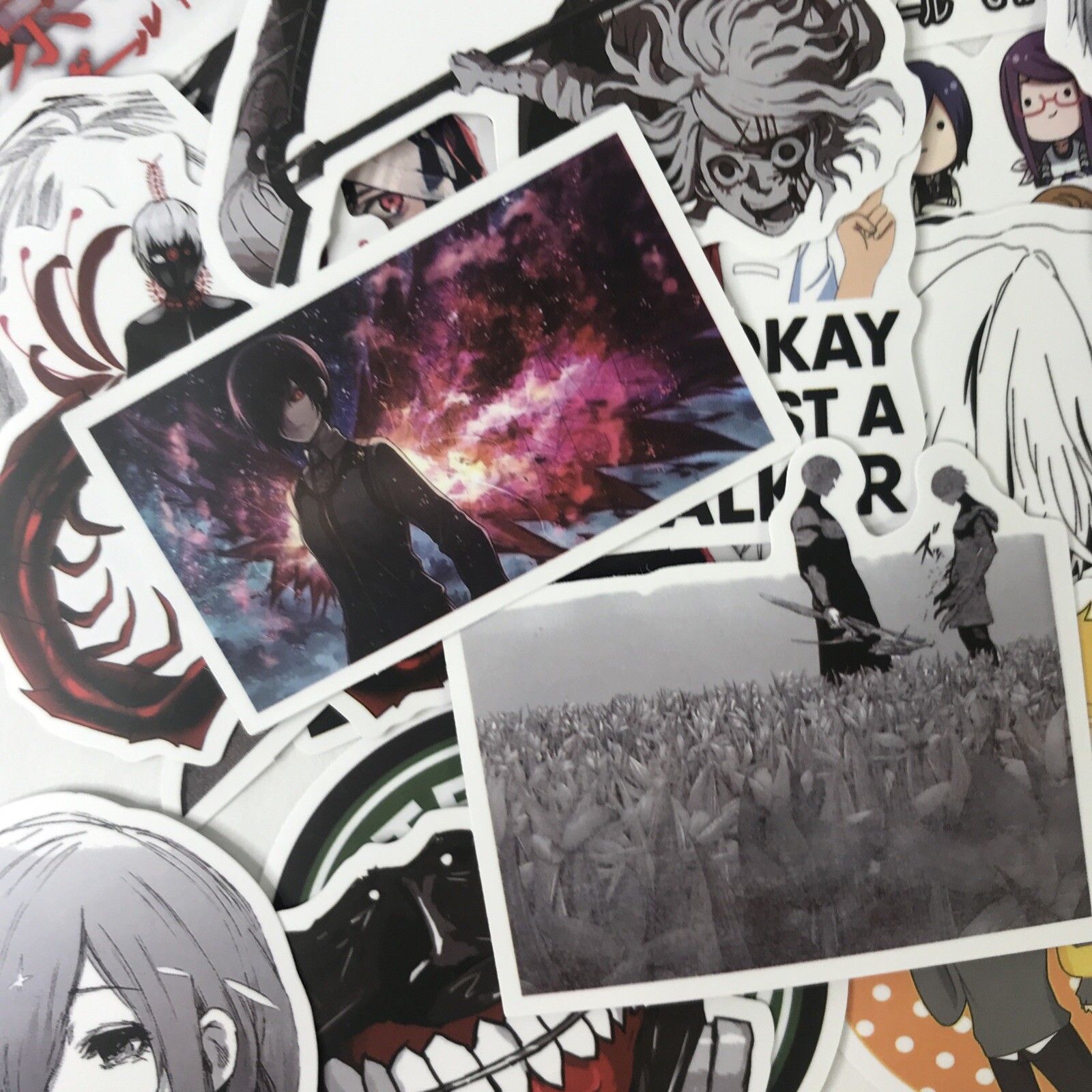 50pc Tokyo Ghoul Dark Fantasy Manga Guitar Laptop Notebook Decal Sticker Pack