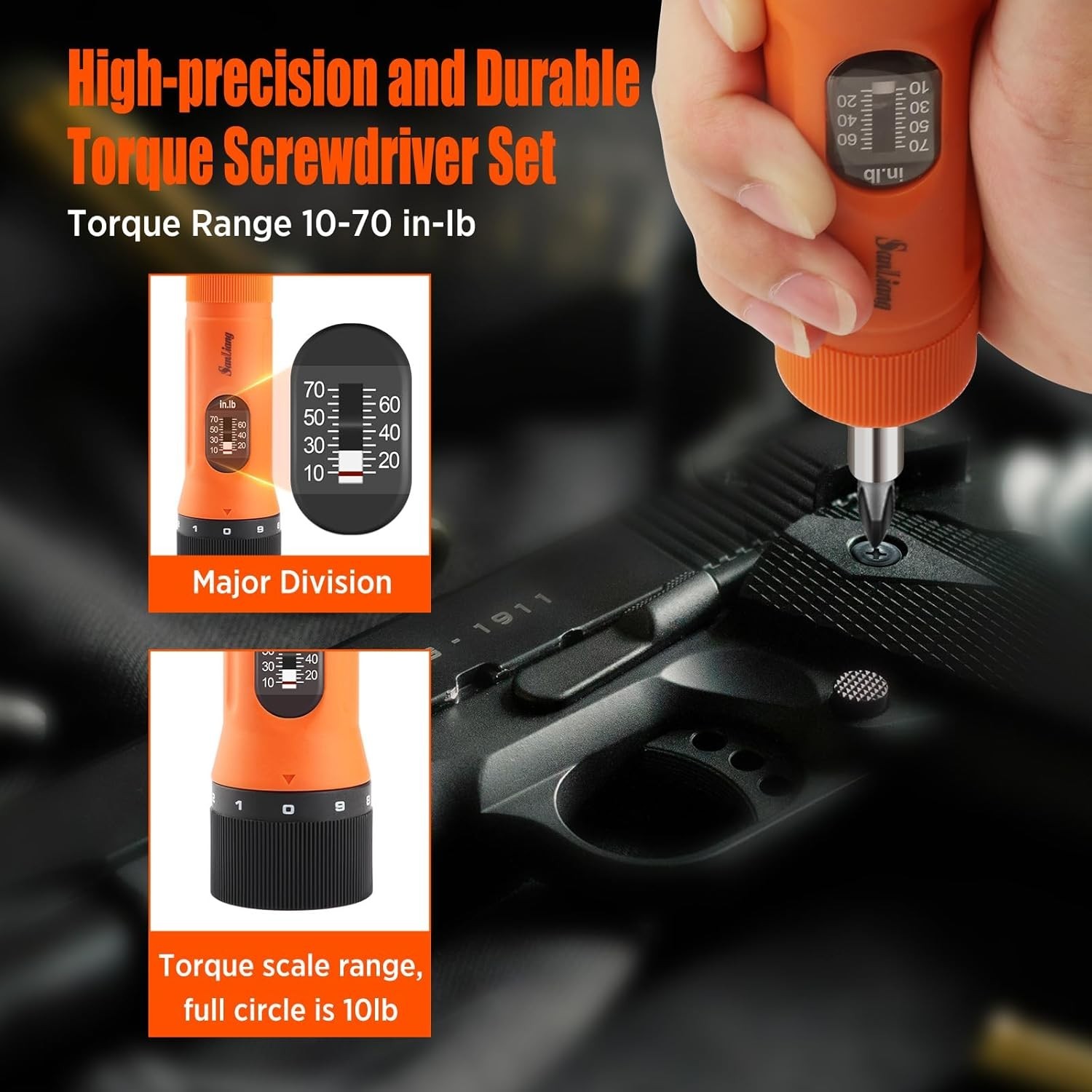 36Pcs Torque Screwdriver Wrench Driver Set 10-70 Inch Pounds Lbs with 29 S2 Bits