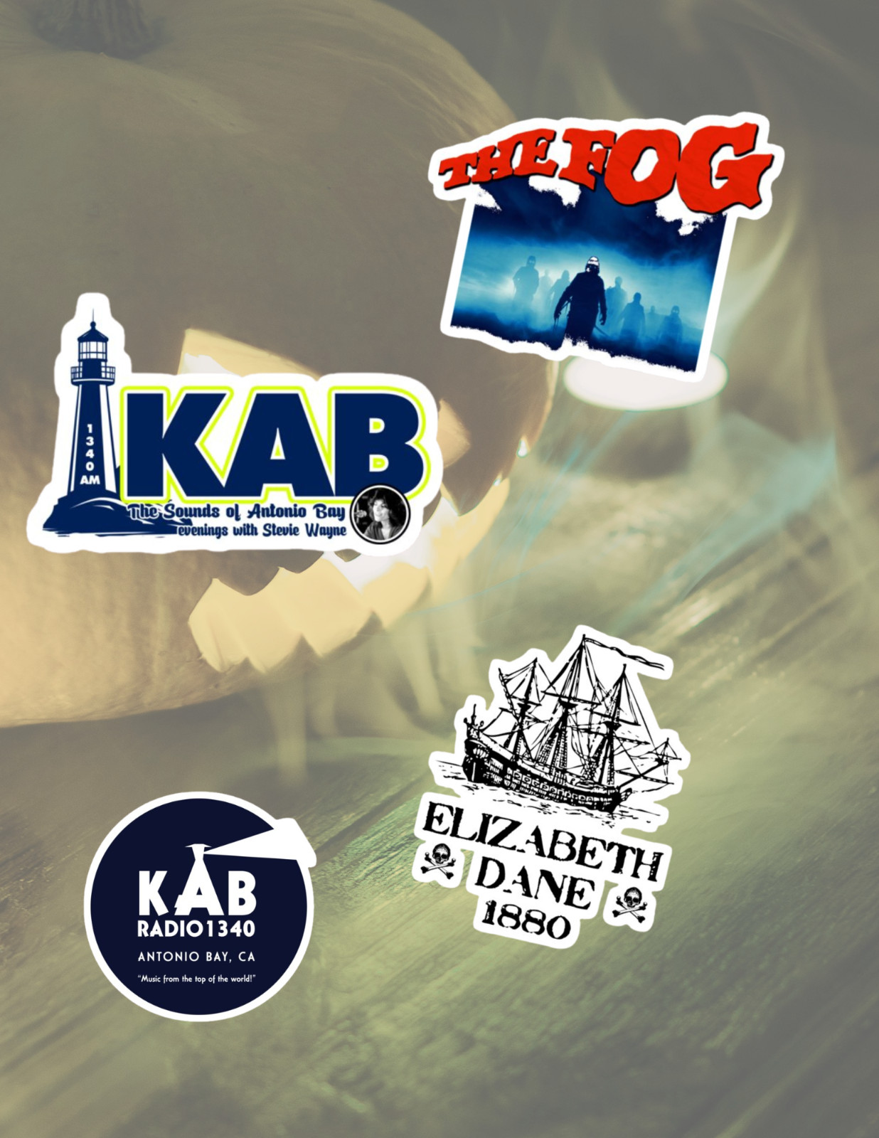 The Fog Horror Movie 4pc Sticker Pack