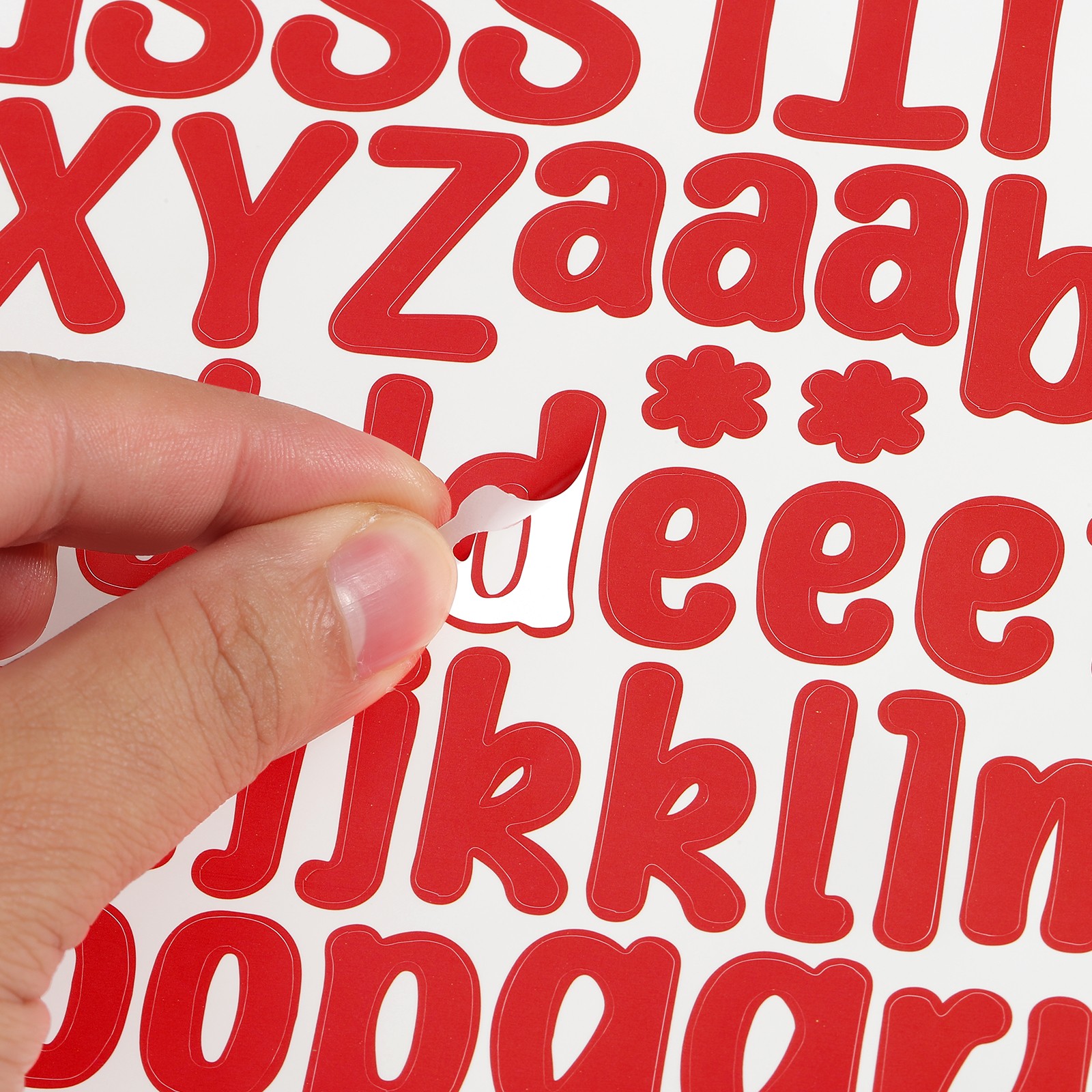 Letter Stickers 1 Inch, 12 Sheets Self Adhesive Alphabet Sticker, Red