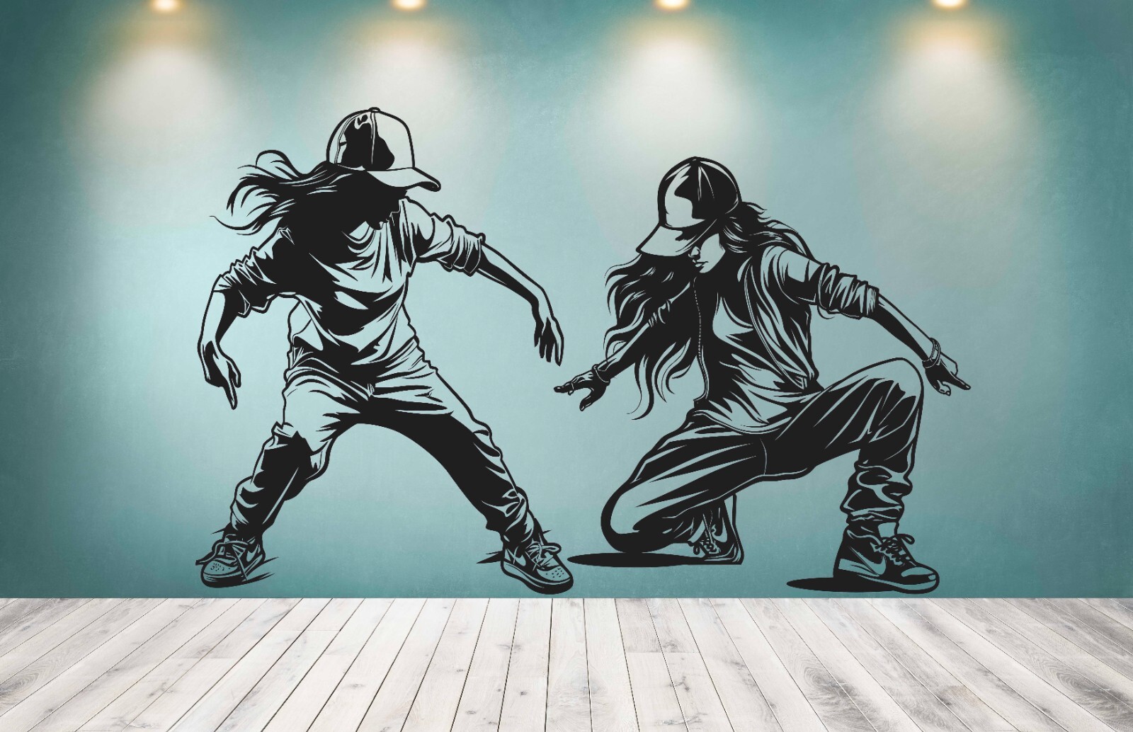 Hip Hop Dancers Wall Decals – Break Dance Wall Decal, Contemporary Dancer se243