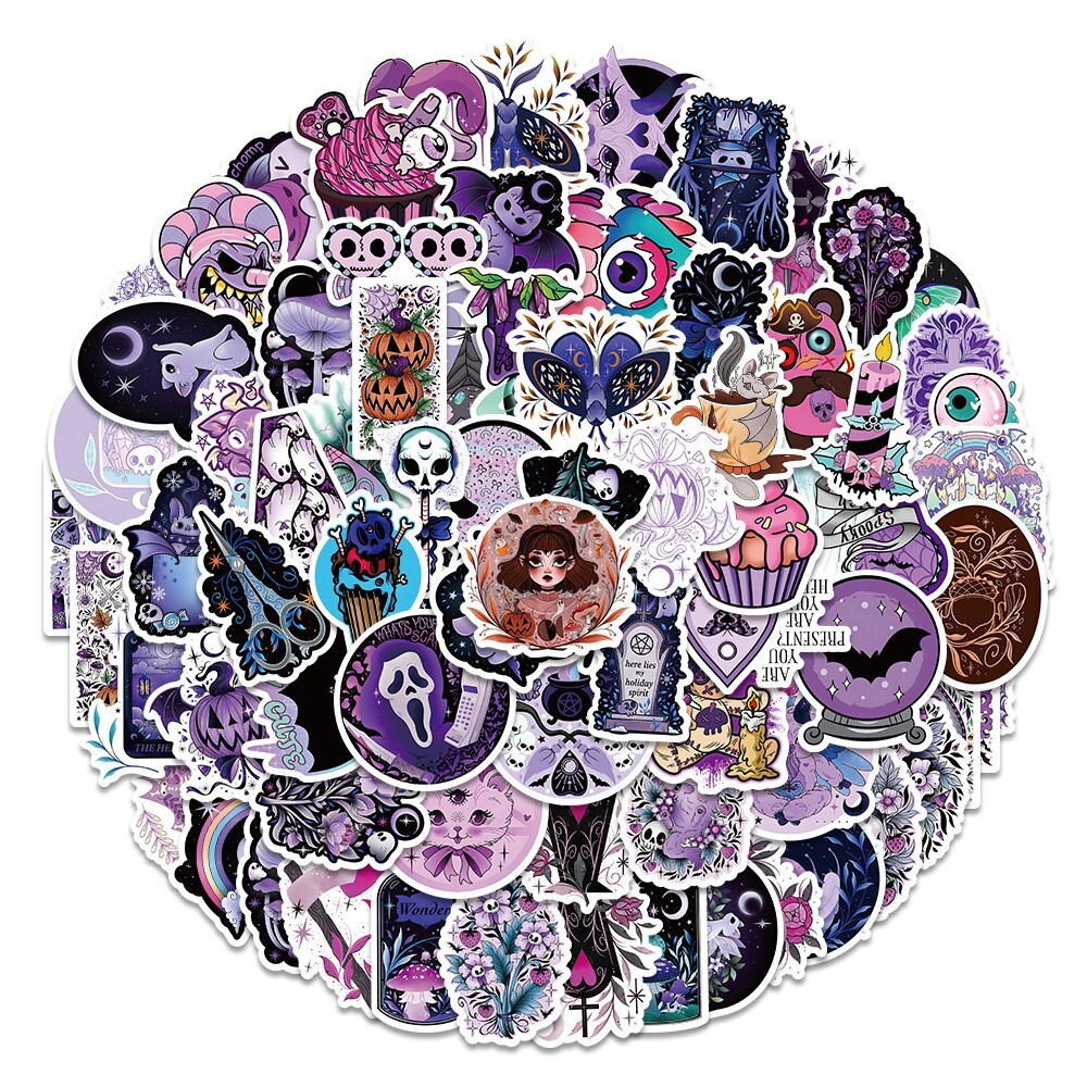 200pcs SPIRITUAL Stickers Pack,Crystal Potion Gothic Halloween Stickers, #225236