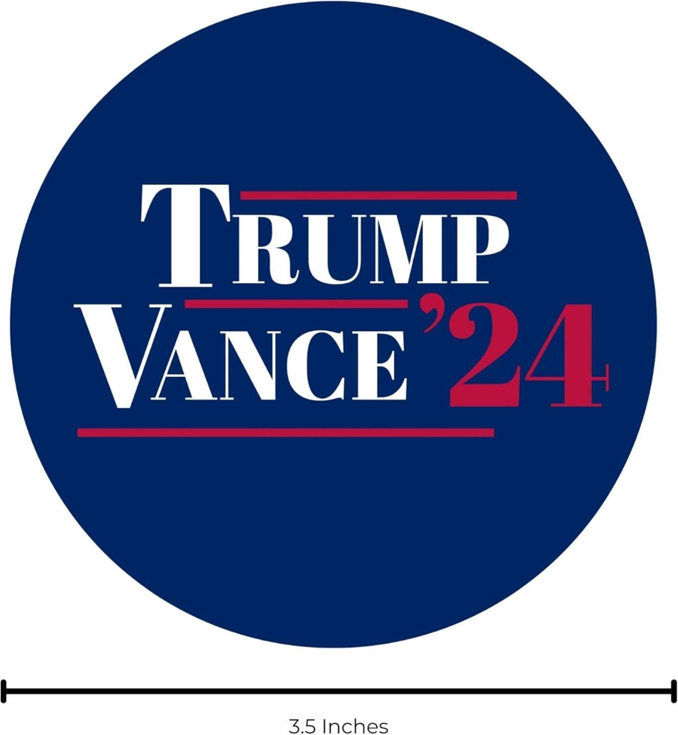 Mini Blue Vintage Trump Vance 2024 Campaign Car Magnet 3-1/2 Inch Pack of 5