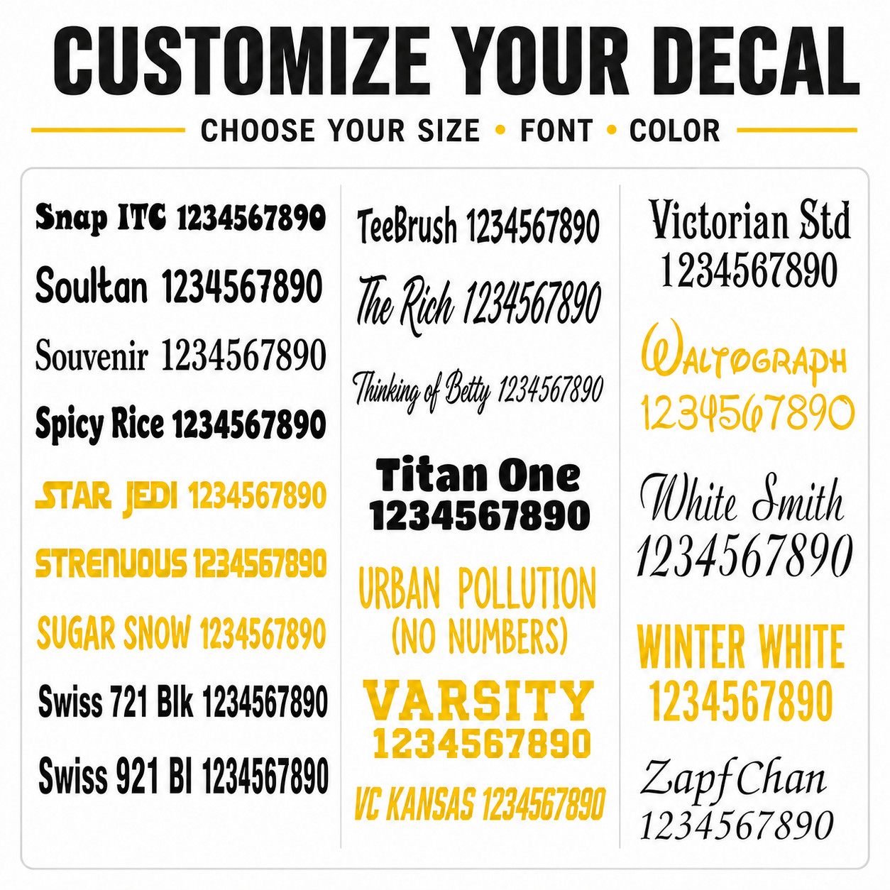 Custom Personalized Vinyl Lettering Name Decal Sticker Car Window Tumbler Flask
