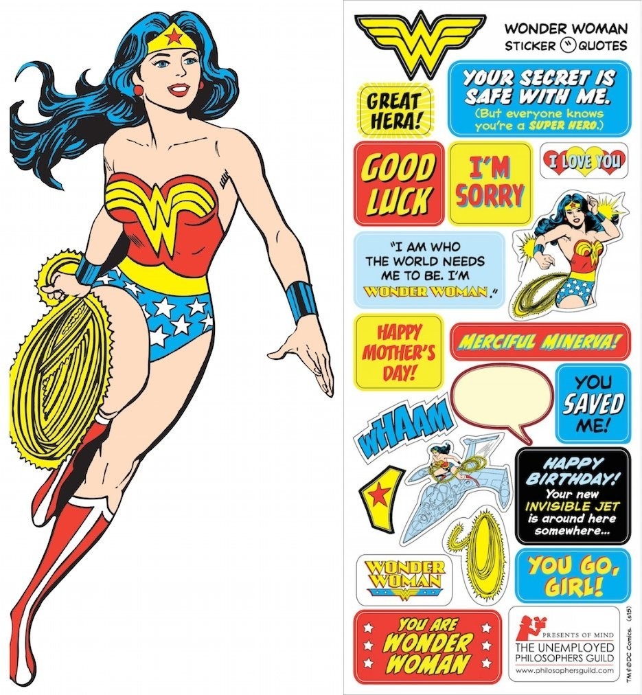 Greeting Card Stickers UPG Quotable Notables New DC Comics Wonder Woman