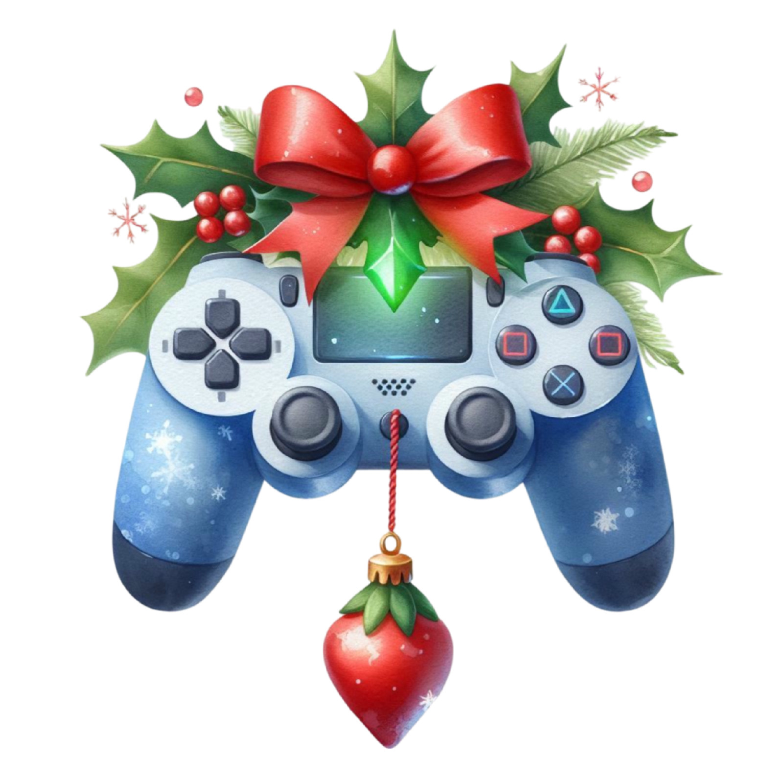 Christmas Game Controller Wall Decal Sticker 18X18cm Large