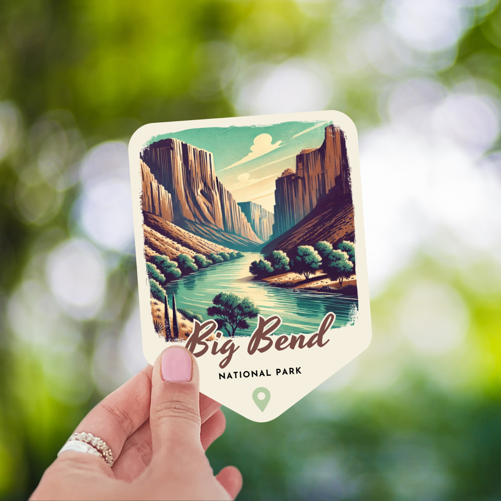 Big Bend National Park Texas Sticker Retro Style Waterproof Vinyl Decal