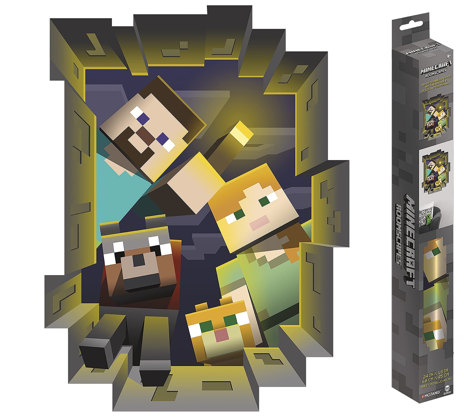Trends International RoomScapes Minecraft Caved In 18" x 24" Wall Decal