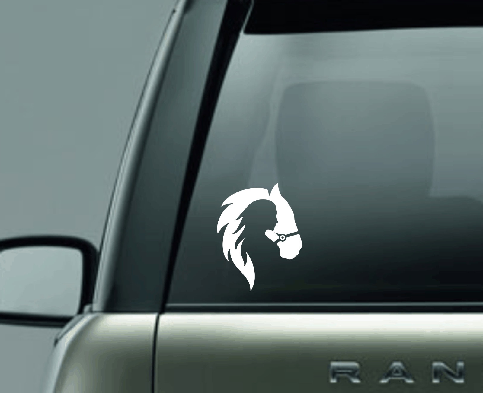 Horse Cowgirl Decal Car Truck SUV Window Bumper Wall Laptop Tablet Trailer
