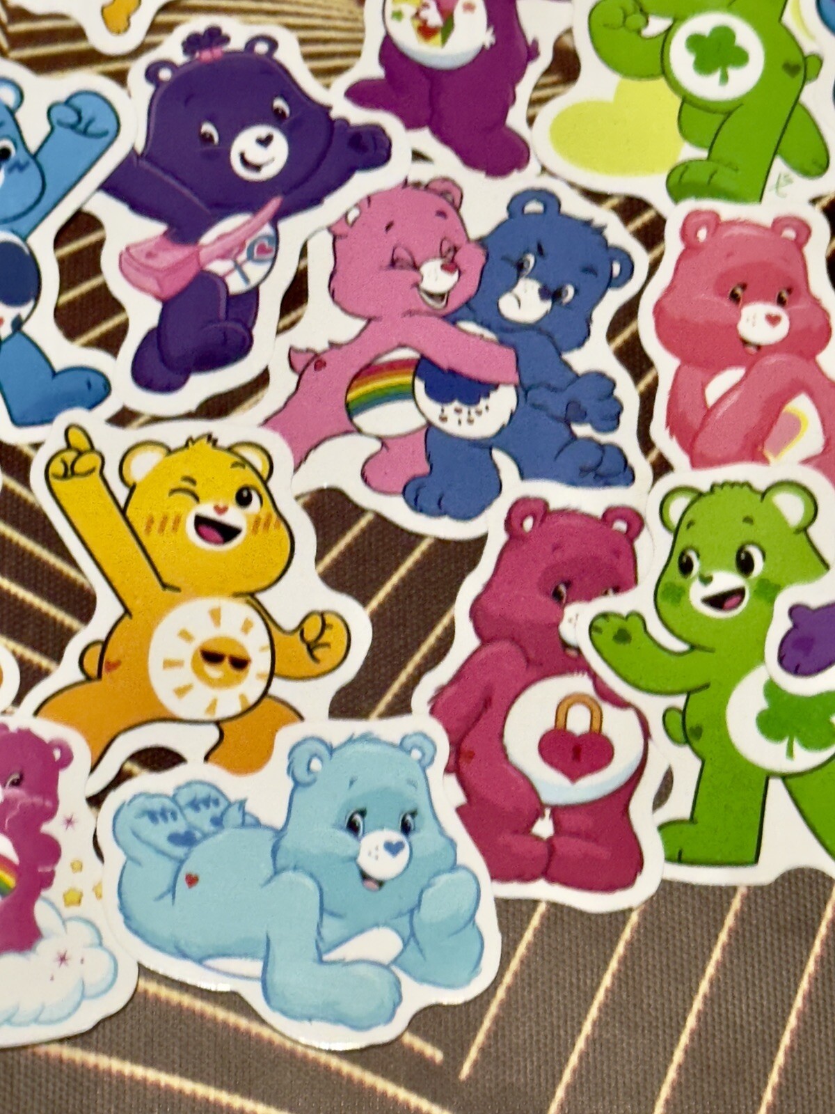 52 Pieces Bundle Pack Carebears Stickers Glossy Finish