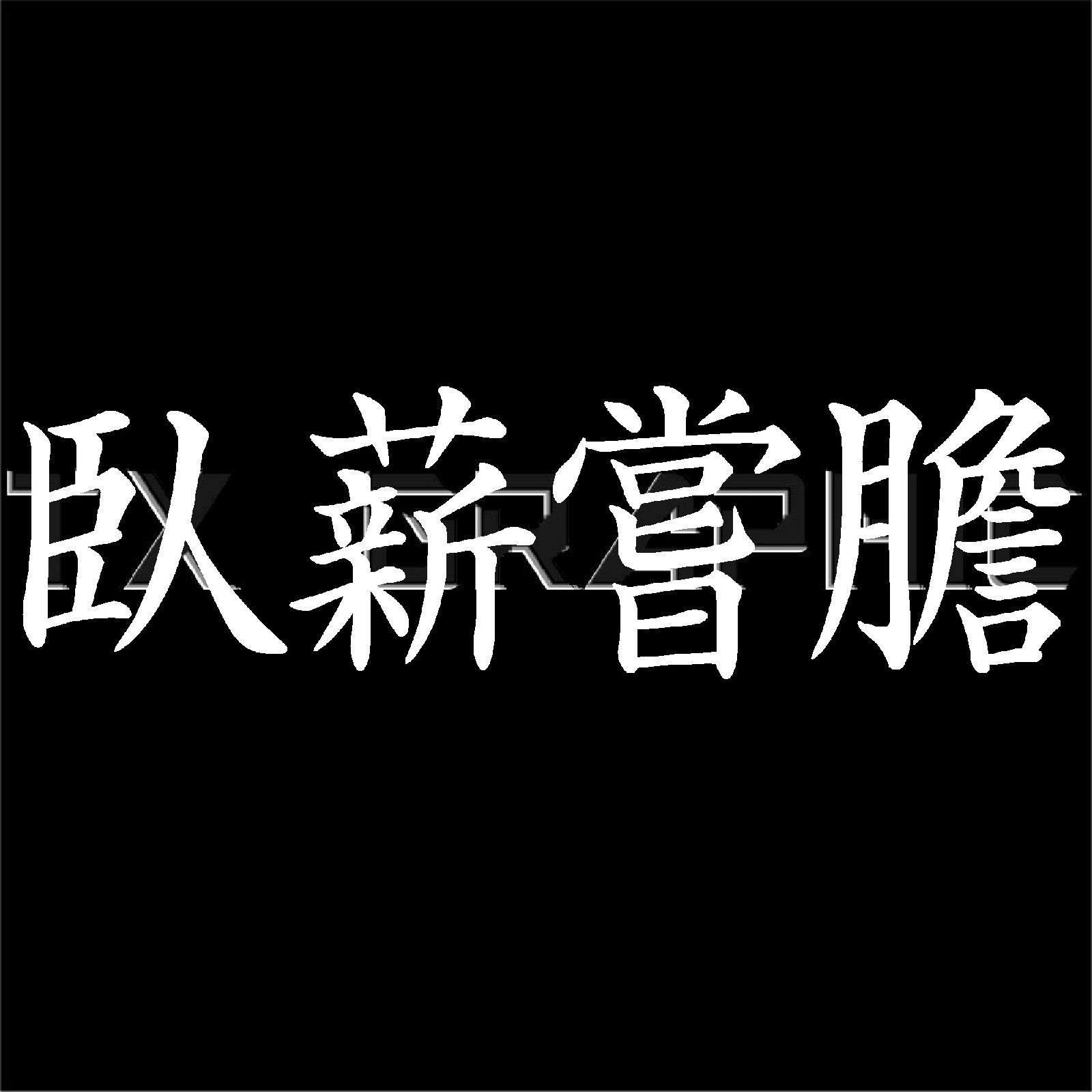 CHINESE IDIOM STICKER "PERSERVERANCE" " LONG ENDURANCE" VINYL DECAL KANJI 와신상담