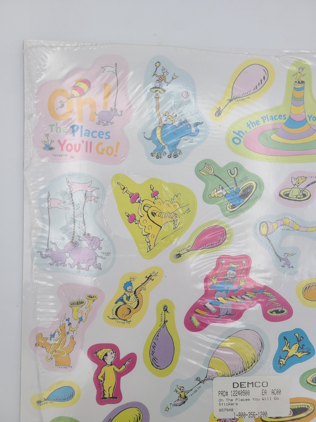 Oh, the Places You'll Go! sticker sheets 6 sheets per pack Dr. Seuss Graduation