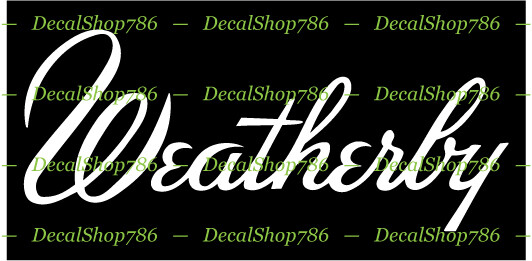 Weatherby Firearms – Hunting/Outdoor Sports – Vinyl Die-Cut Peel N' Stick Decals