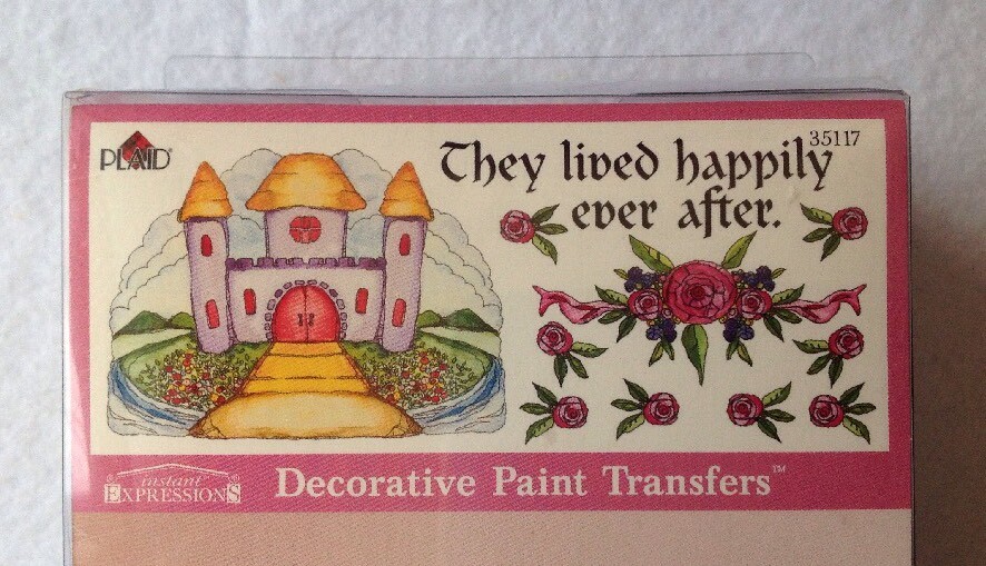 Two Pkgs Fairytale Castle Stickers / Wall Decoration "Happily ever after" New
