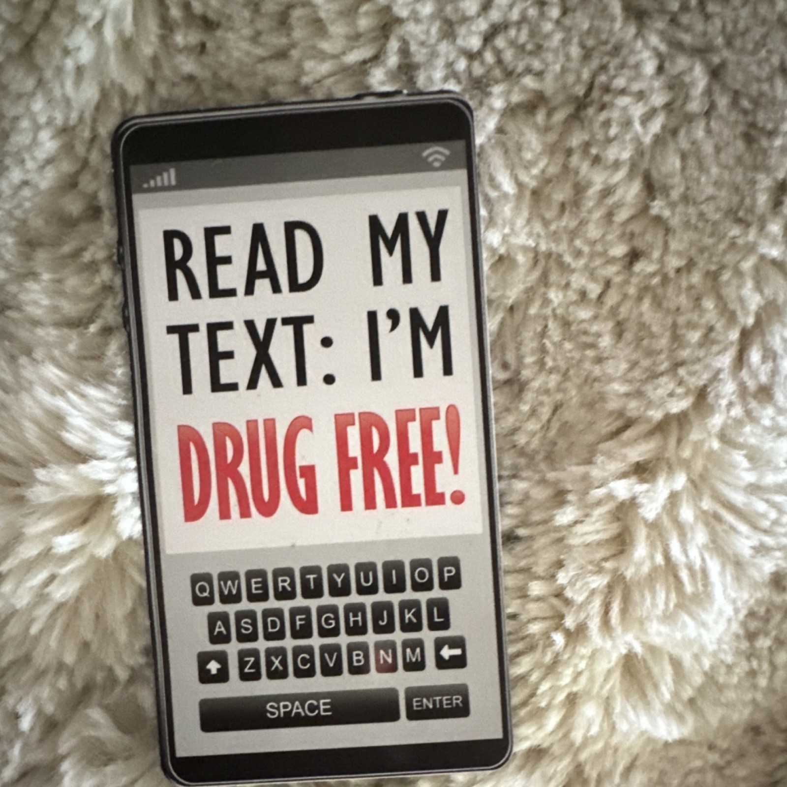 Positive Promotions Drug Free Phone Shaped Motivational Stickers, Multicolor