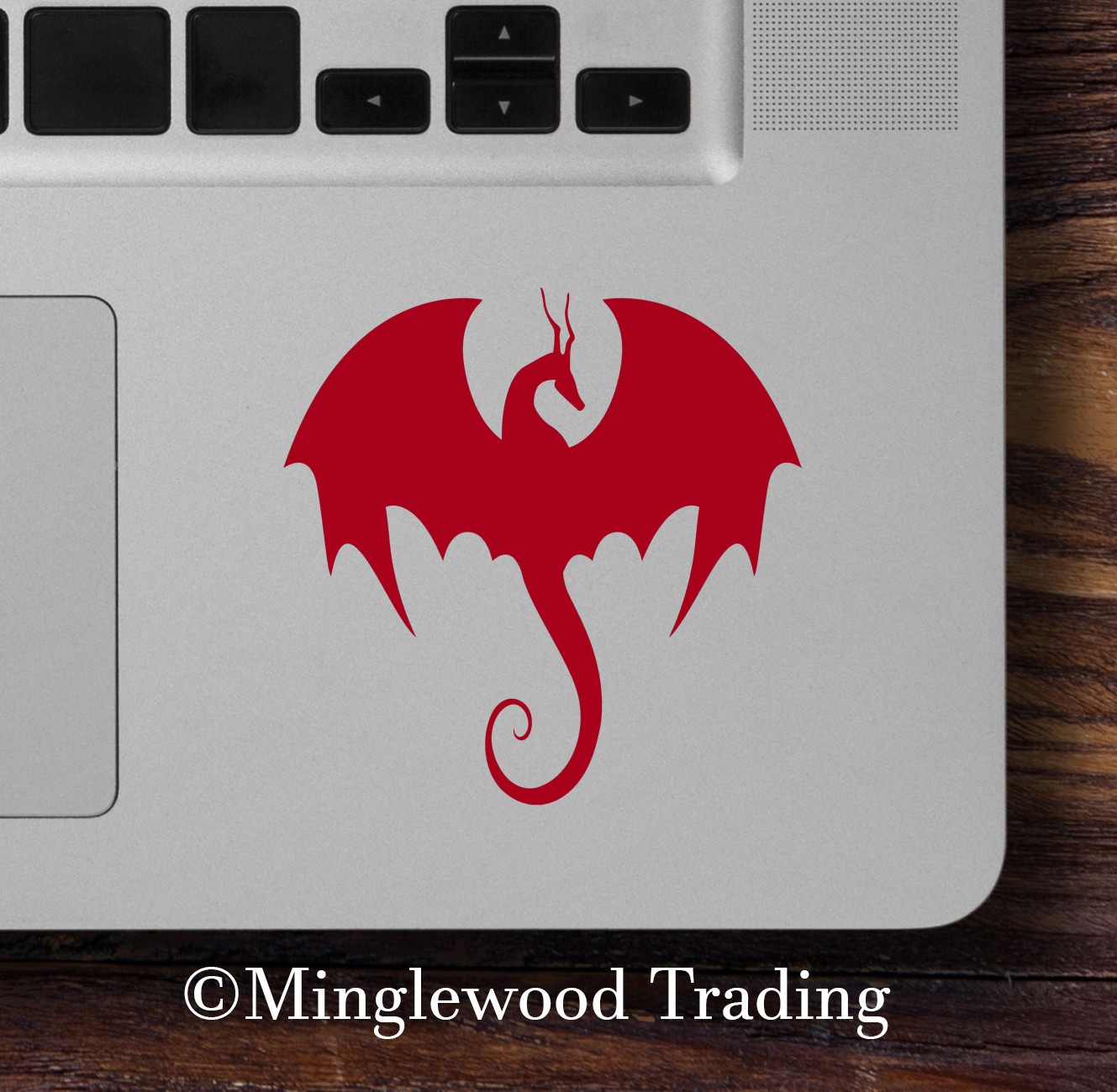 Flying Dragon Vinyl Decal V5 Wyvern Fantasy Horned Serpent Dungeons – Sticker