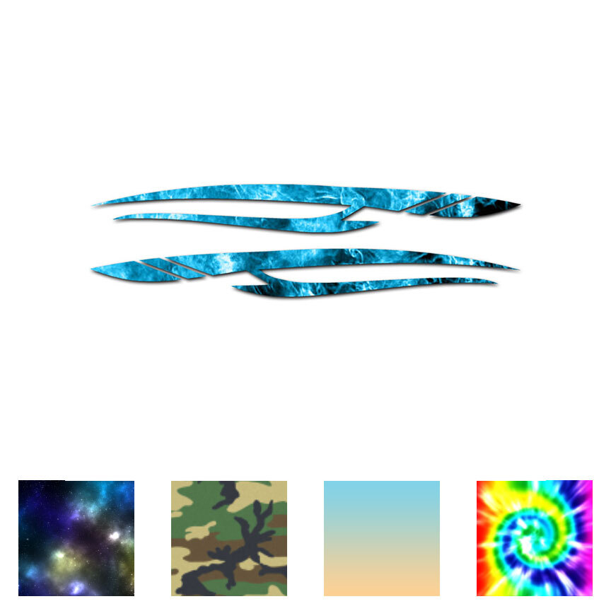 Tribal Flames Splash Fire – Vinyl Decal – Multiple Patterns & Sizes – ebn1324