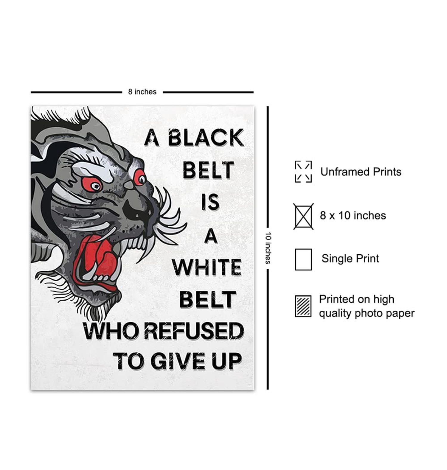 Martial Arts Motivational Wall Decor Art Print – Home, Studio or Dojo Decorat…