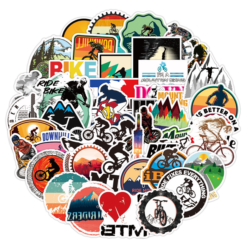 100Pcs Outdoor Mountain Bike Sticker for Teens Girls Water Bottles Waterproof