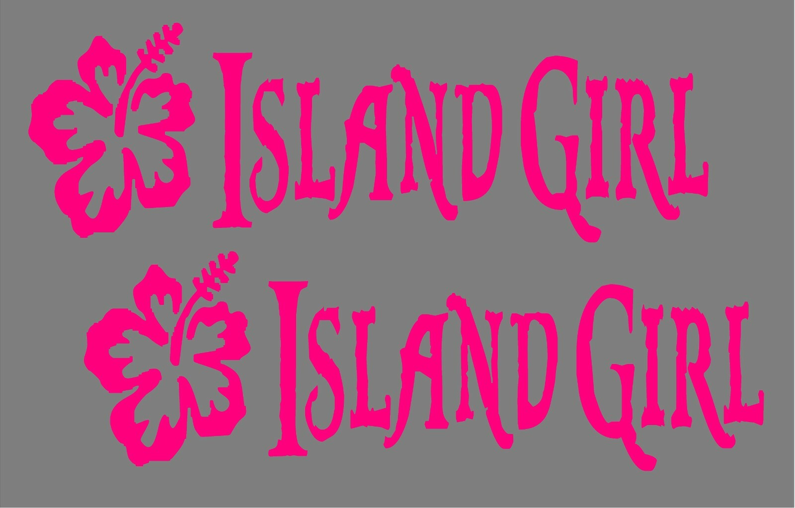 Island Girl Decal Set of Two Car Truck Window Vinyl Decals Beach Sticker