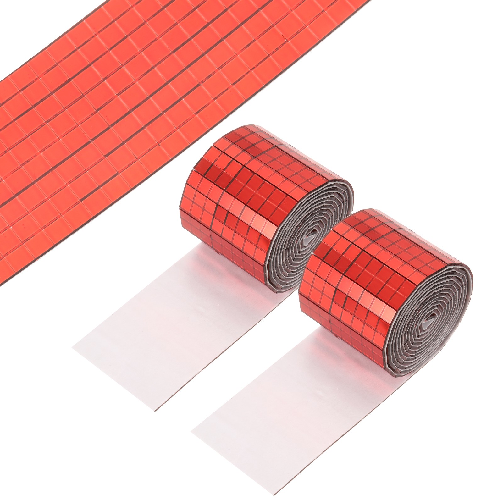5x5mm Self Adhesive Mirrors Mosaic Tiles, 3200 Pcs Mosaic Sticker, Red