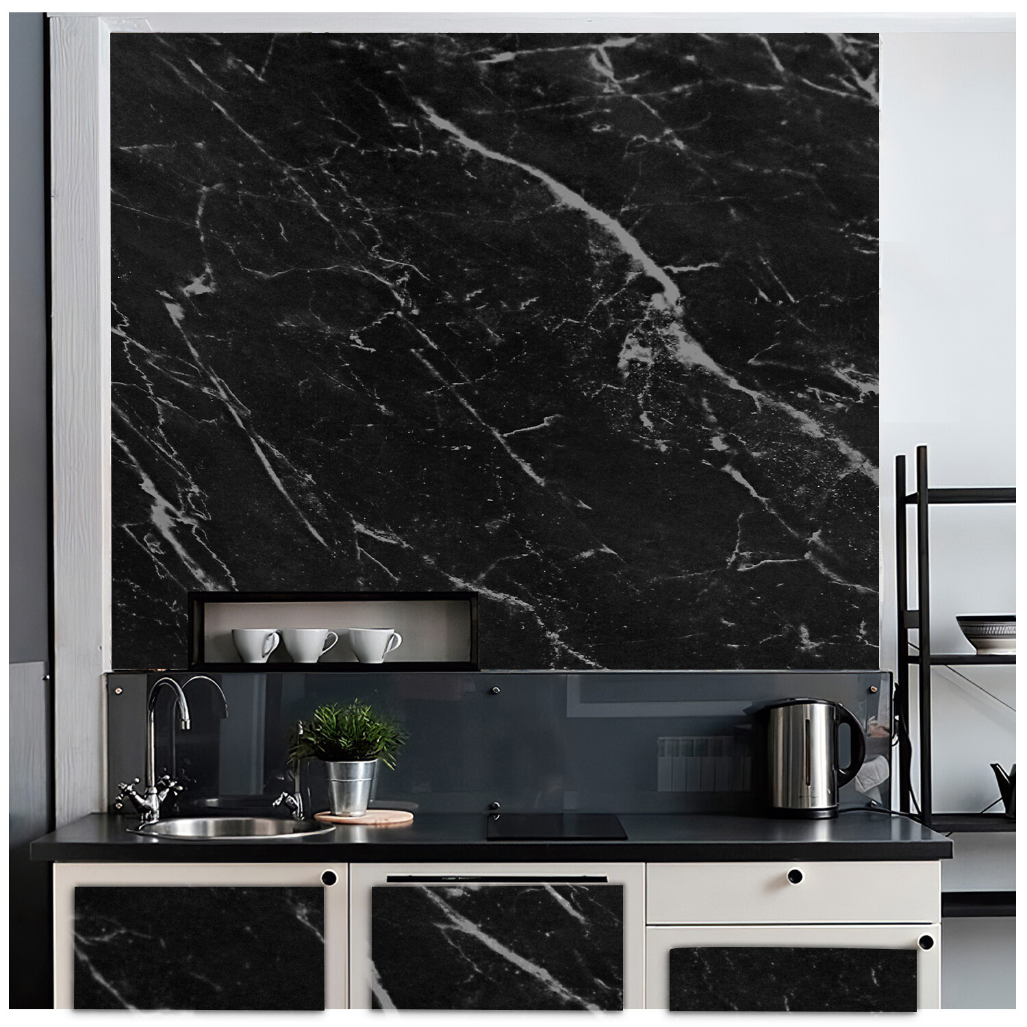 Marble Contact Paper Oil-proof Wallpaper Film PVC Self-Adhesive Granite Sticker