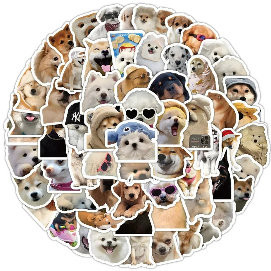 100pcs Funny Dog Cartoon Stickers Cute Decals for Kids & Daily Decor