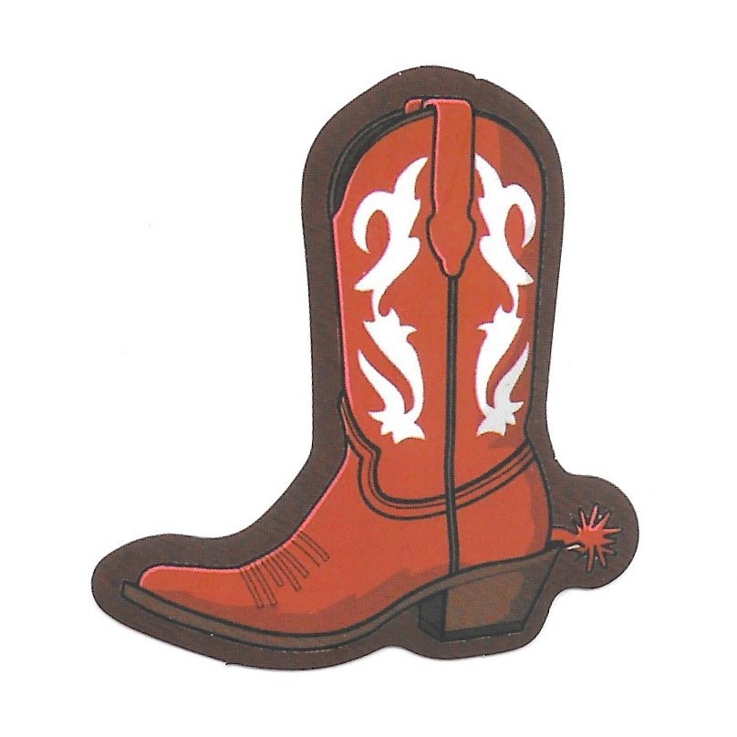 Red Cowgirl Boot Vinyl Sticker Vintage Retro Western Boho Fashion Decal