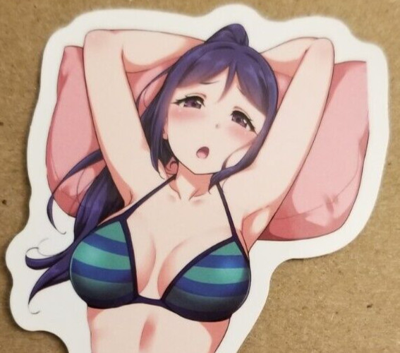 Waifu Sticker Girl Summer Beach Bikini Lingerie Sports Anime Manga Pin Up Pinup