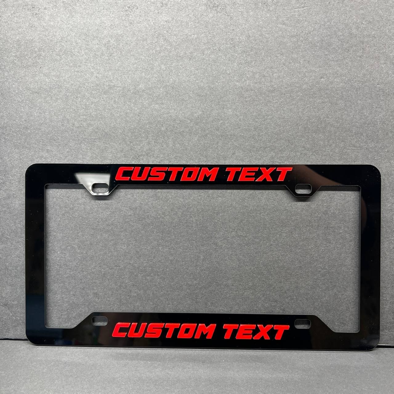 Personalized TEXT NAME LOGO Custom Car License Plate Frame 3D Laser Multicolor