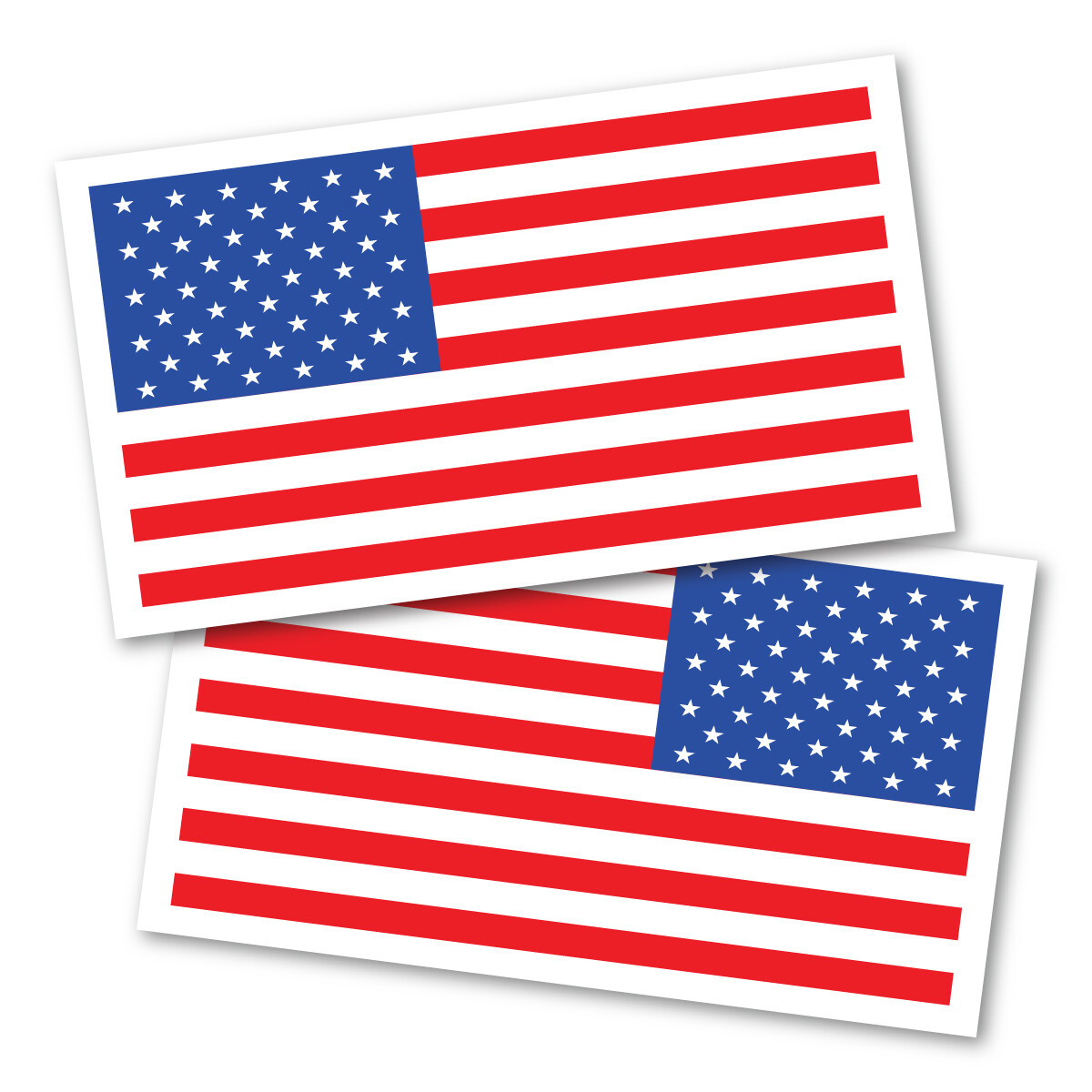American Flag/ Reversed Flag Rectangle Magnet Pack