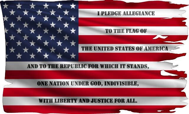 American Torn Flag Pledge Patriotic Sticker Decal Laptop Wall Car Truck