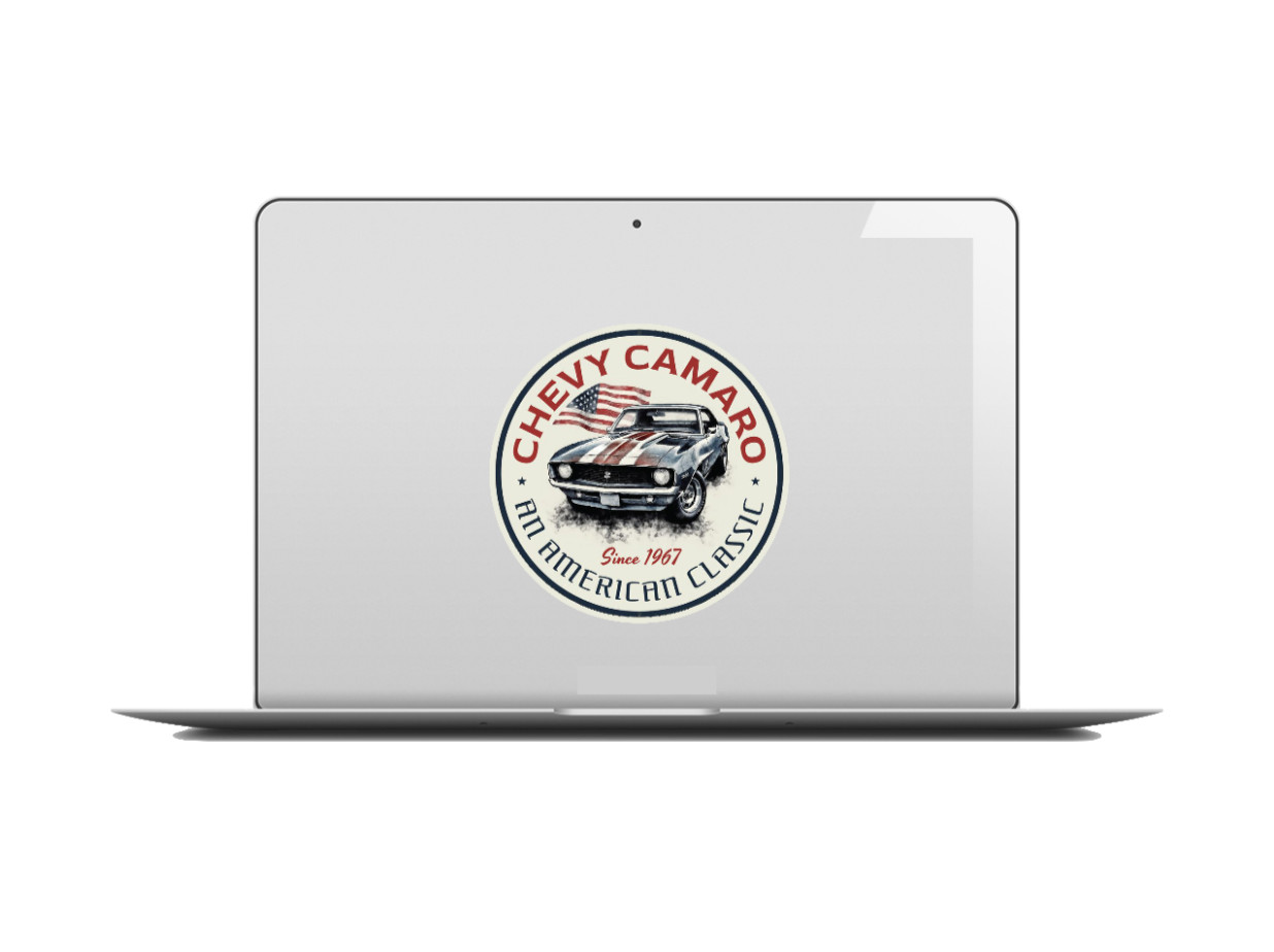 Car Classics "Camaro" – 4" Handcrafted Vinyl Decal Cooler Vehicle Laptop Tumbler