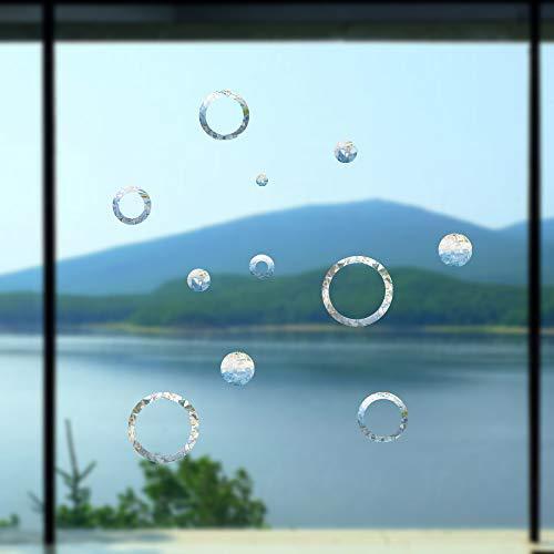 Ring and Circle Static Window Clings Anti Collision Window Decals for Bird