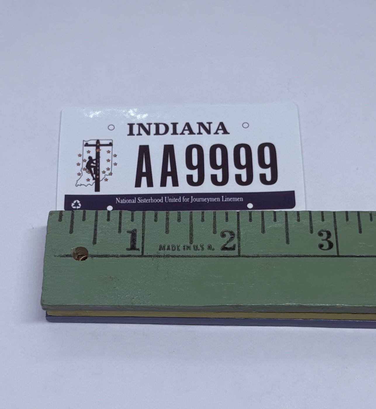 Indiana Novelty License Plate Sticker Journeymen Art Decal Vinyl Souvenir Tc6