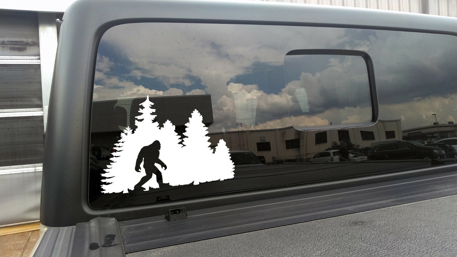 Bigfoot in Trees Vinyl Decal V11 – Sasquatch Forest Line PNW – Die Cut Sticker