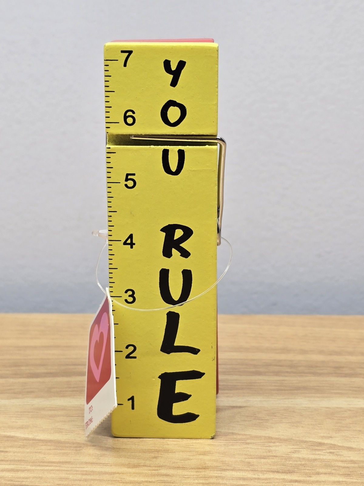 2016 Extra Large Clothes Pin Red Yellow Decor Hanging Towel Holder With Ruler