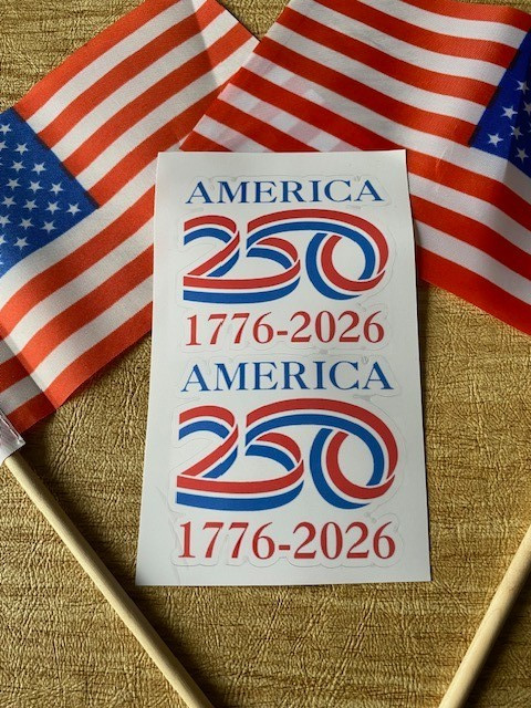 Americas 250th Birthday Vinyl Decal Durable Sticker Celebrating America 2 pack